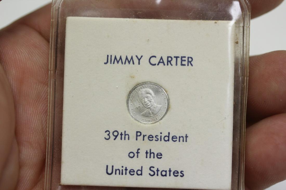 A Jimmy Carter Sterling Miniature Coin: as shown