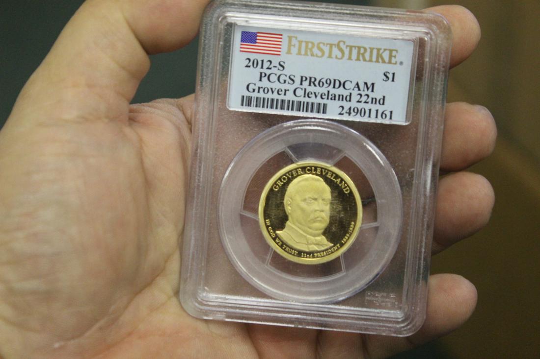A PCGS Graded 2012-S $1.00 Coin: Grover Cleveland 22nd - PR69DCAM