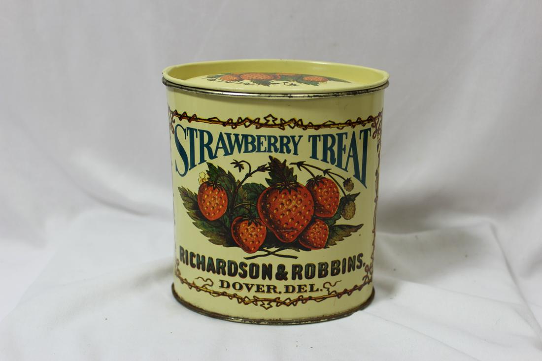 A Richardson and Robbins Tin Can: 4 1/2" wide