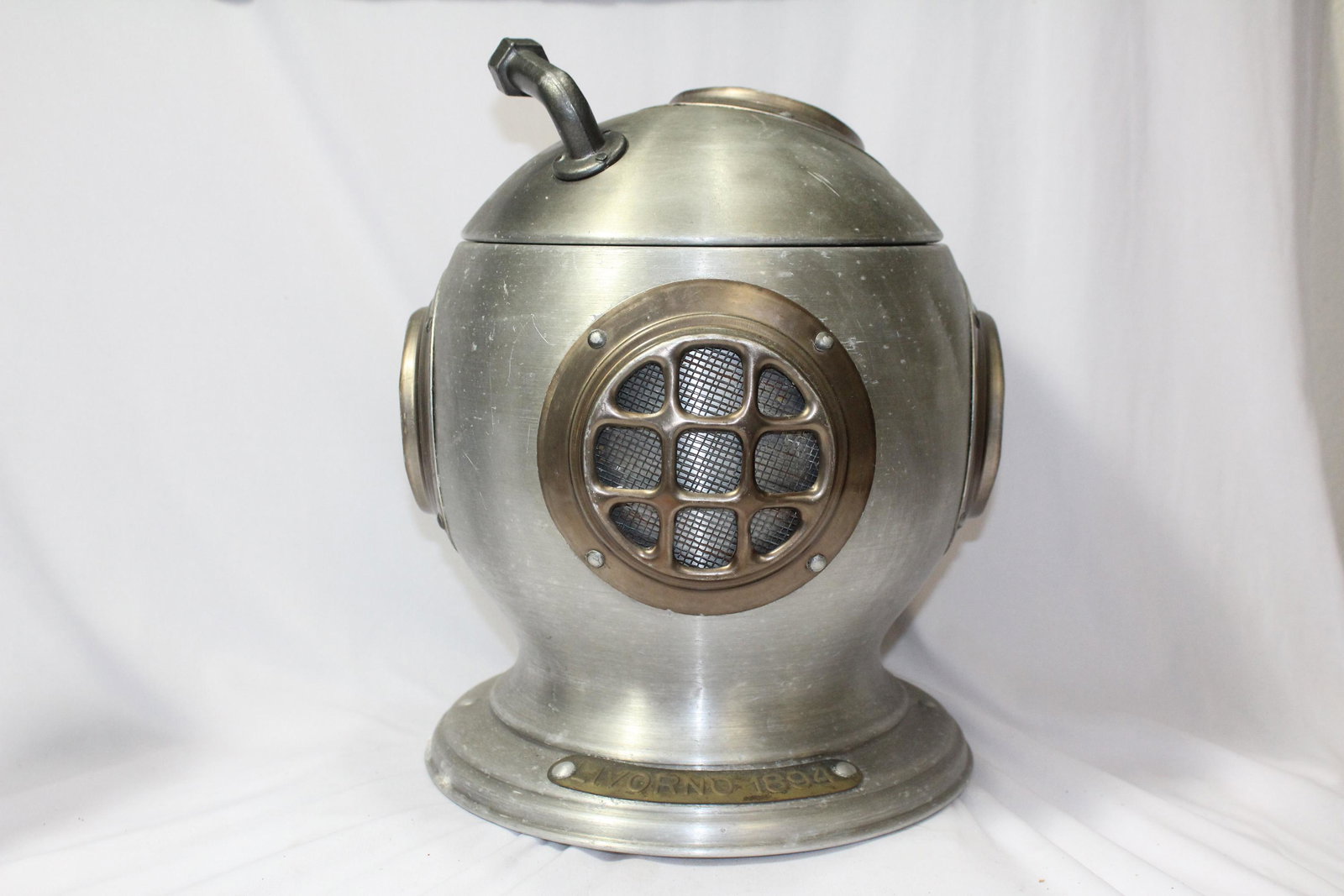 A Diving Helmet Ice Bucket: 12 3/8" tall