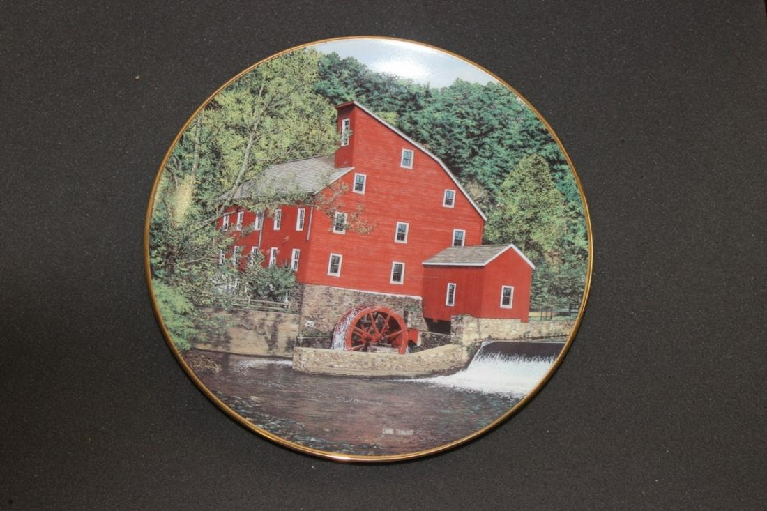 Collector's Plate "Old Red Mill" by Craig Tennant: Boxed with COA - 8 1/2 inches in diameter