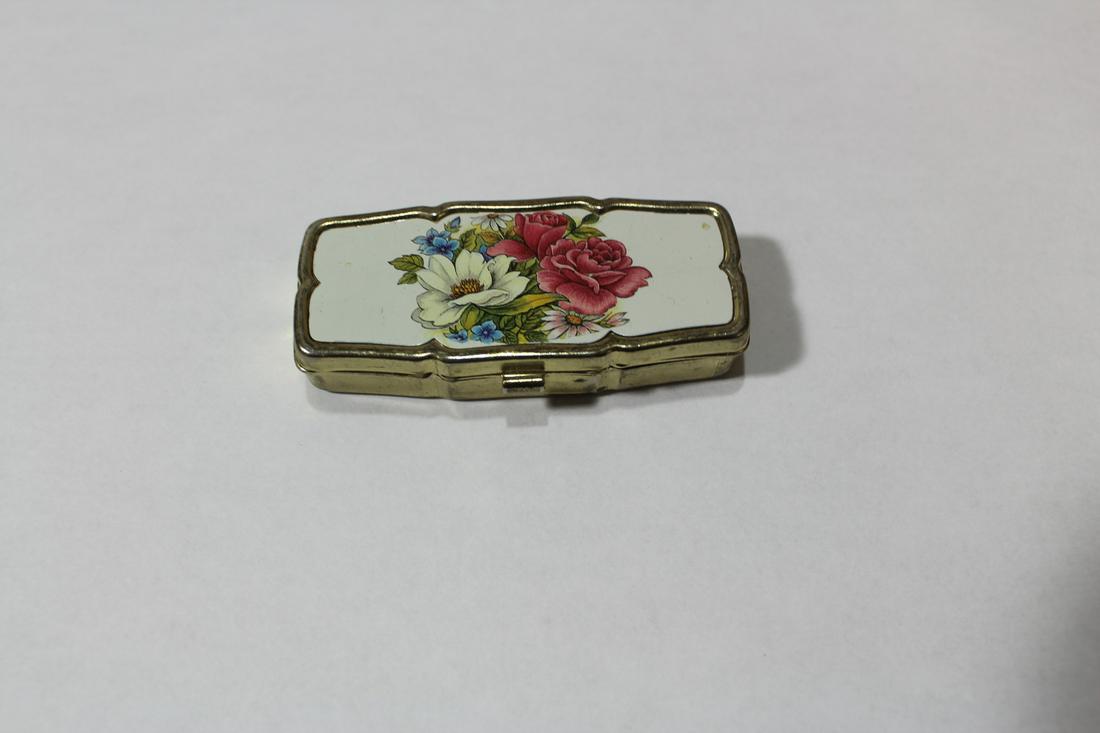 A Metal Pill Box: 2 5/8" long