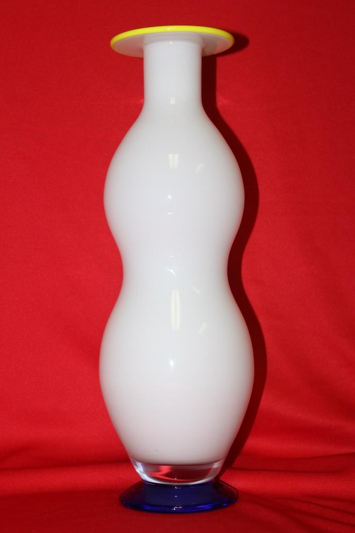 A Signed Orrefors Vase: 13" tall