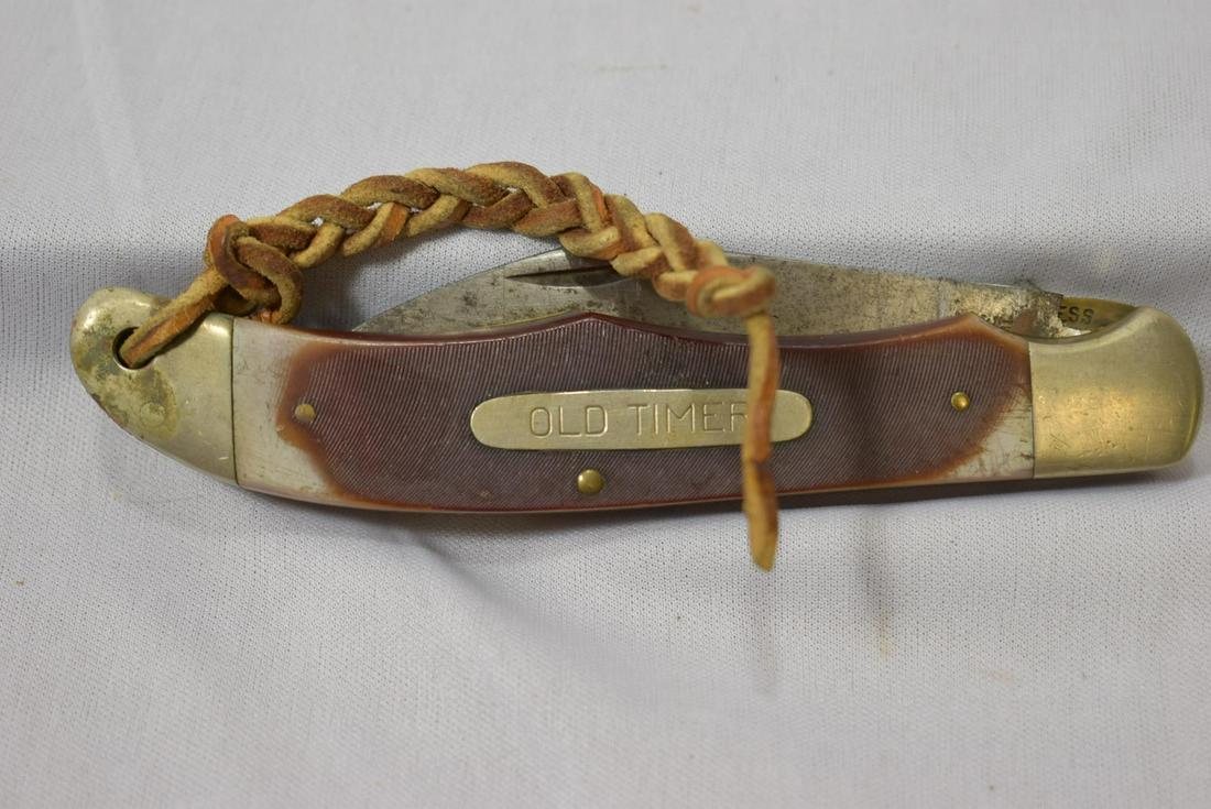 An Old Timer Schrade Pocket Knife: 1250T USA - 5 1/4" long when folded