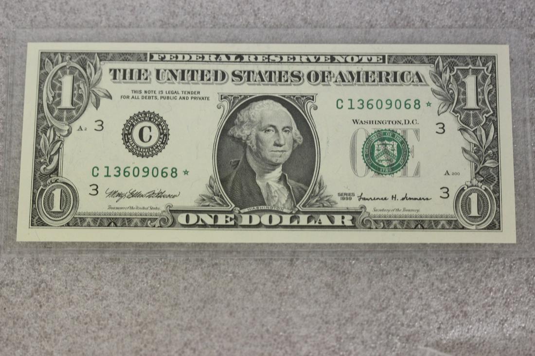 A 1999 One Dollar Star Note: as shown