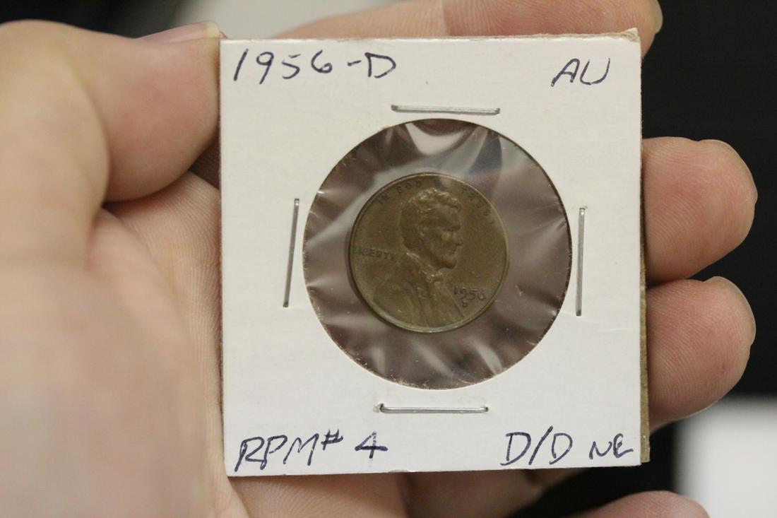 A 1956-O Double Die Error Penny: as shown