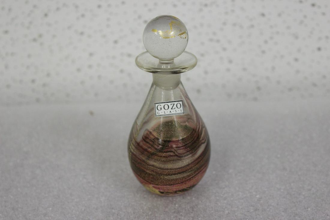 A Gozo Glass Perfume Bottle: 4 1/2" tall