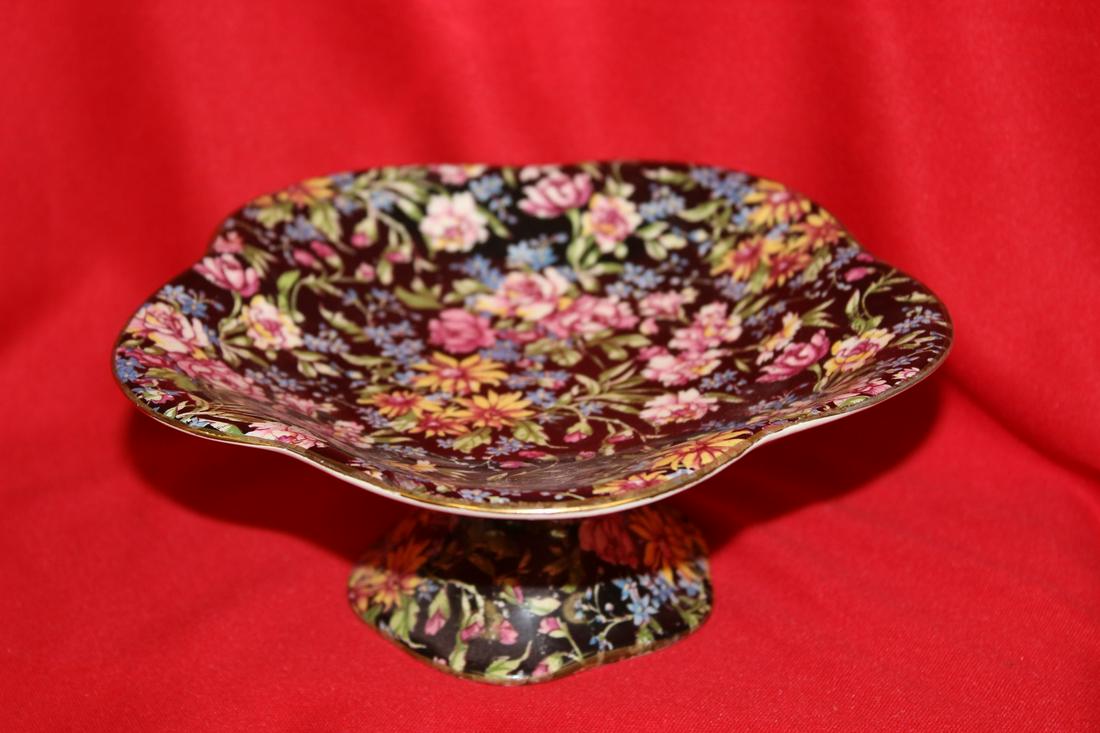 A Royal Minton Chintz Tazaar: unusual - 6 1/2" in diameter