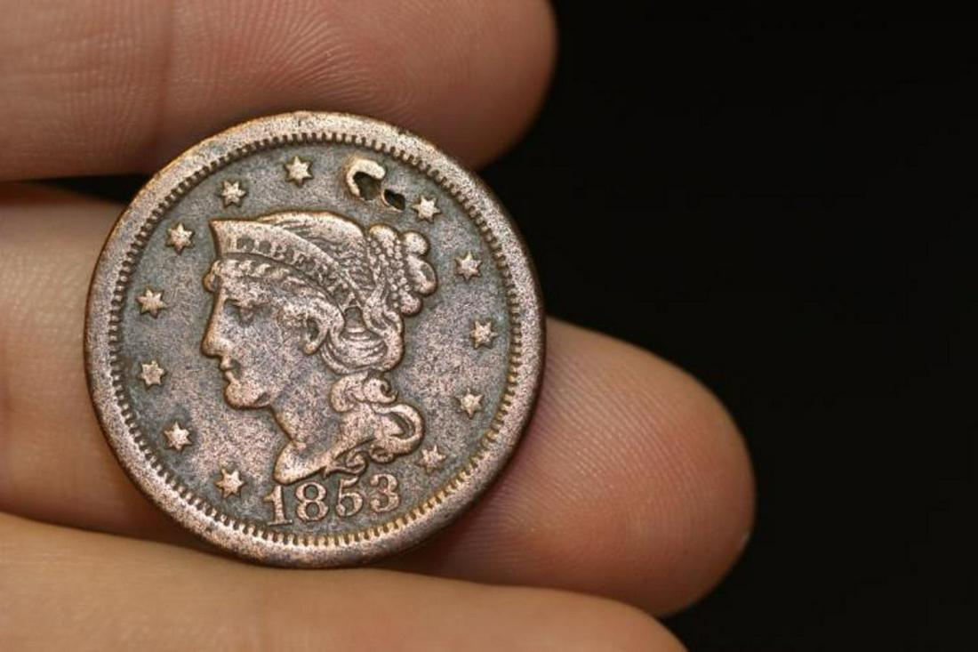 An 1853 Large Cent: Good details for its age