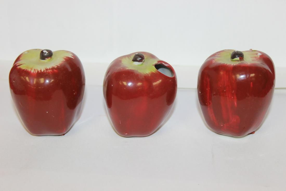 Set of 3 Salt and Pepper Shakers and Toothpick Holder: as shown