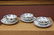 Set of 3 Blue and White Cup and Saucer