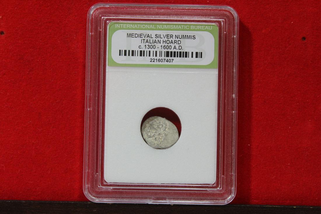 A Slabbed Medieval Silver Nummis: Italian Hoard - c.1300-1600 A.D.