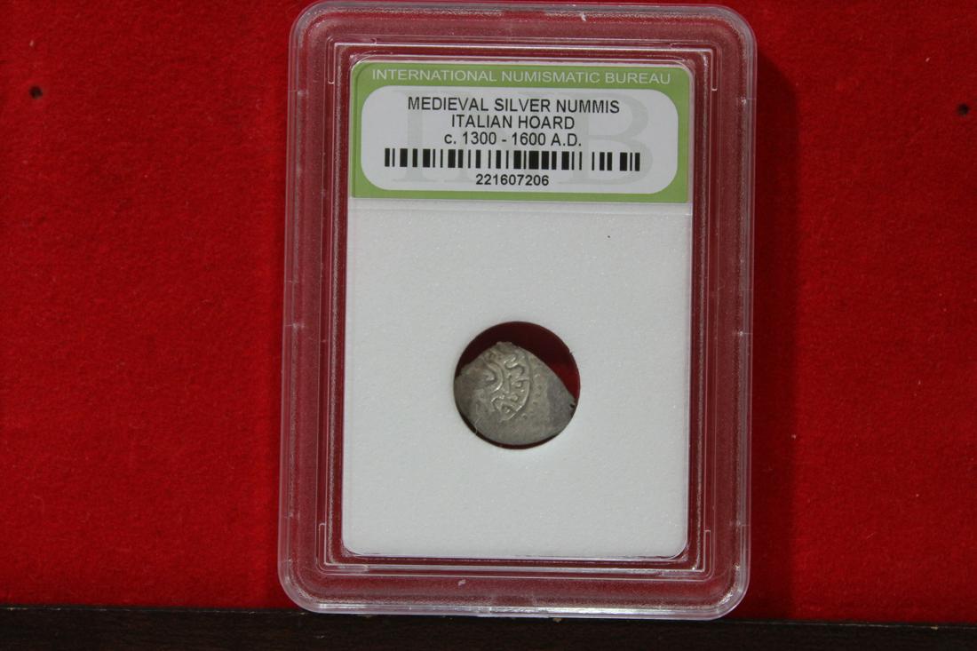 A Slabbed Medieval Silver Nummis: Italian Hoard - c.1300-1600 A.D.