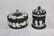 Lot of Two Vintage/Antique Black Wedgwood Jasperware