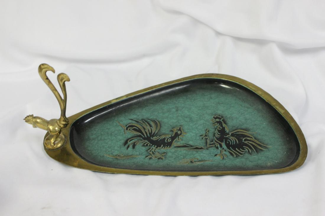 An Enamel Tray: made in Israel - 9 1/2" across