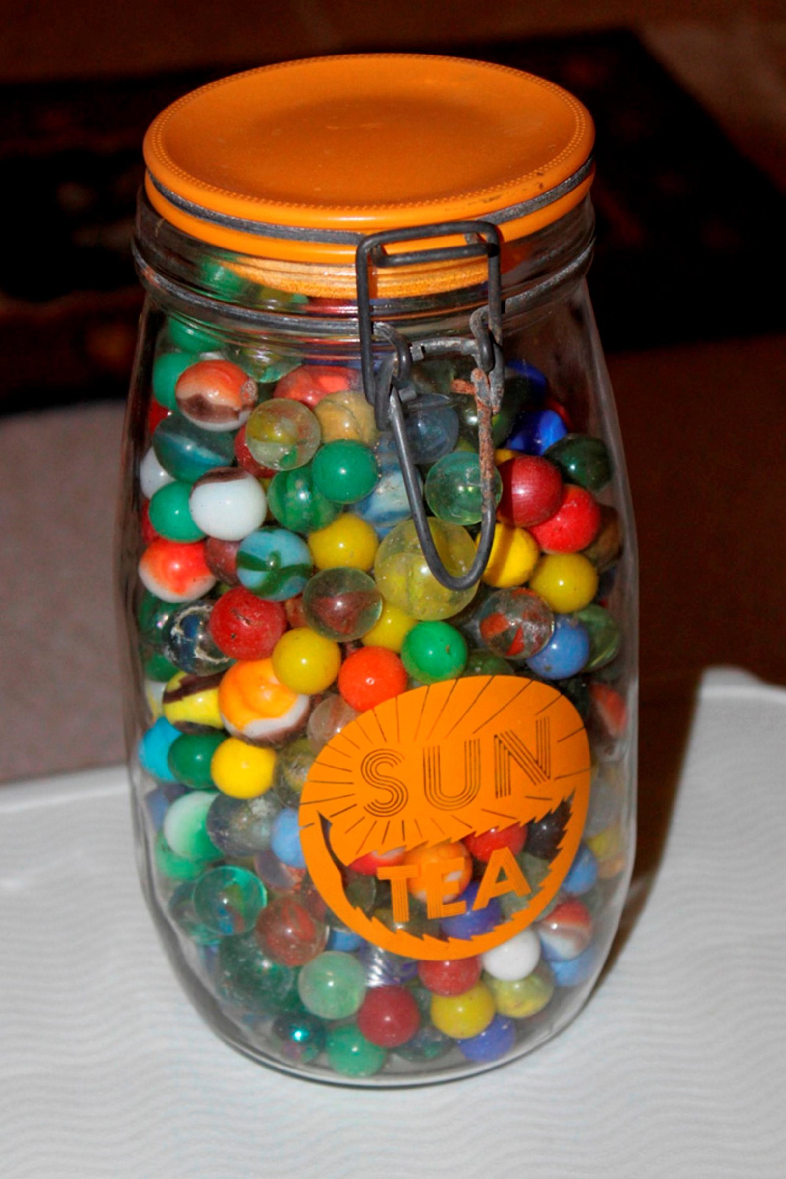 Jar of Vintage / Antique Marbles: as shown