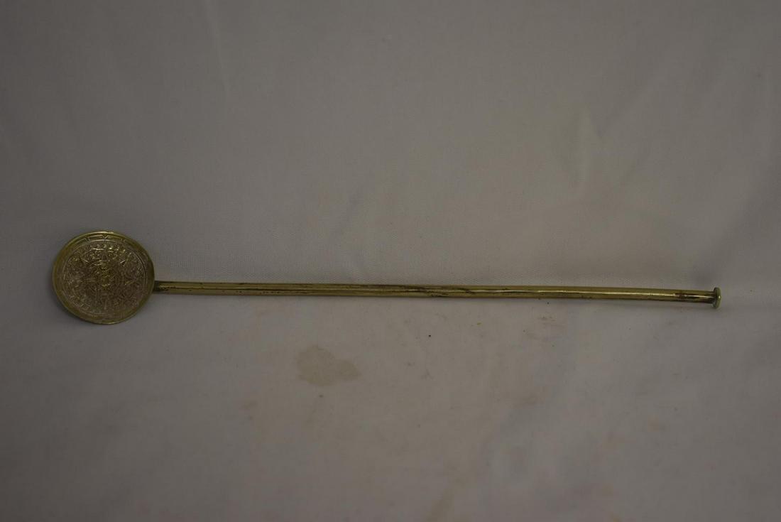 A Sterling Straw: possibly Spanish or Mexican - 9 1/4" long - marked sterling