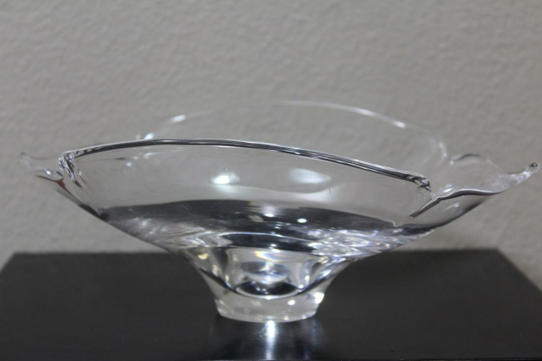 A Signed Steuben Quatrefoil Bowl: 9 1/8" wide