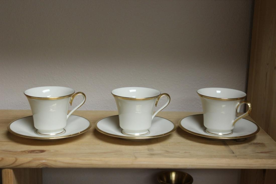 A Lot of 3 Lenox Eternal Pattern Cup and Saucer: As shown on photos