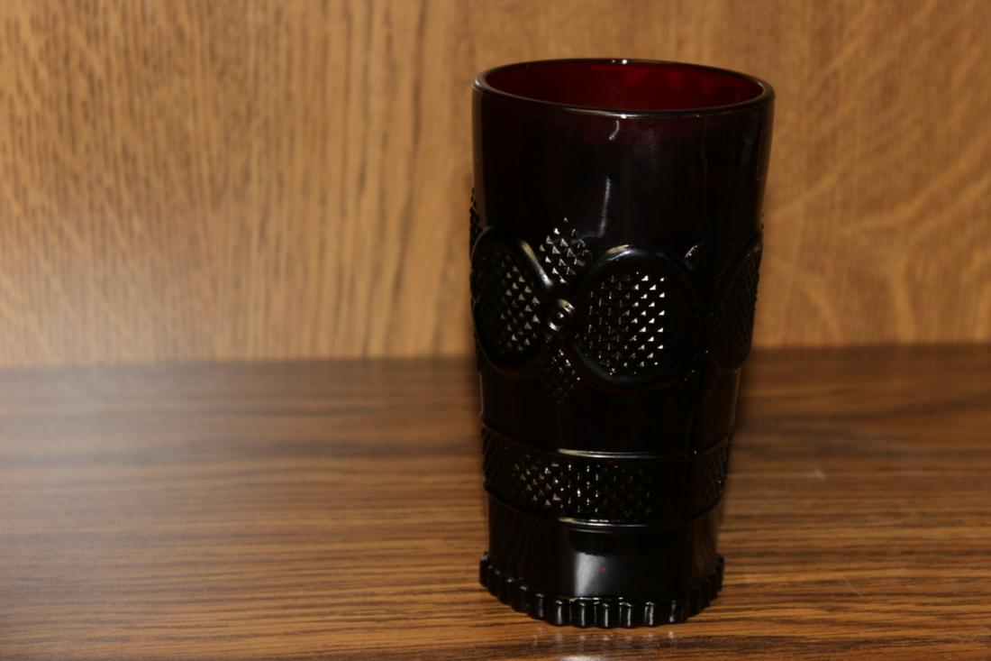 Avon Ruby Red Cape Cod Beverage Glass: 5 1/2 inches tall