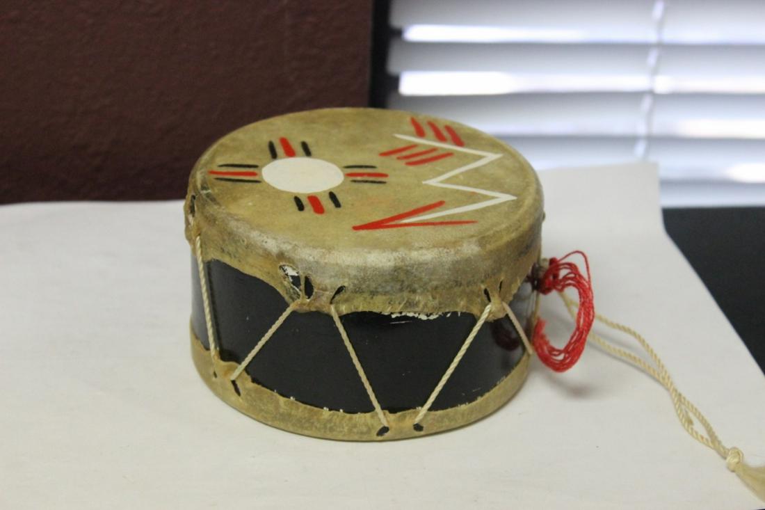 A Pig Skin Drum: Possibly Indian? - 4 1/2" in diameter