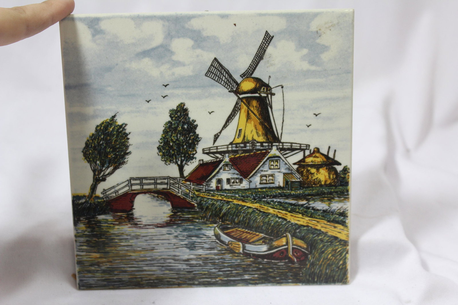 A Delfts Tile: Handpainted - 6" square