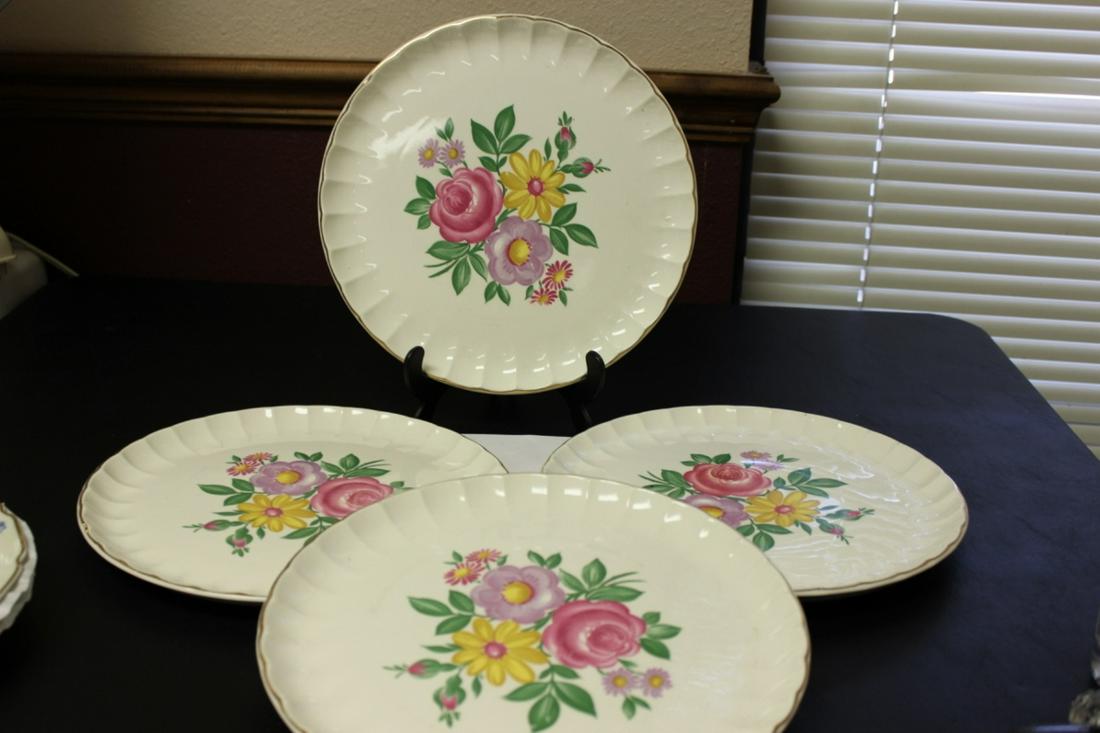 Set of 4 Romance W.S. George Bolero Plates: 10 inches in diameter