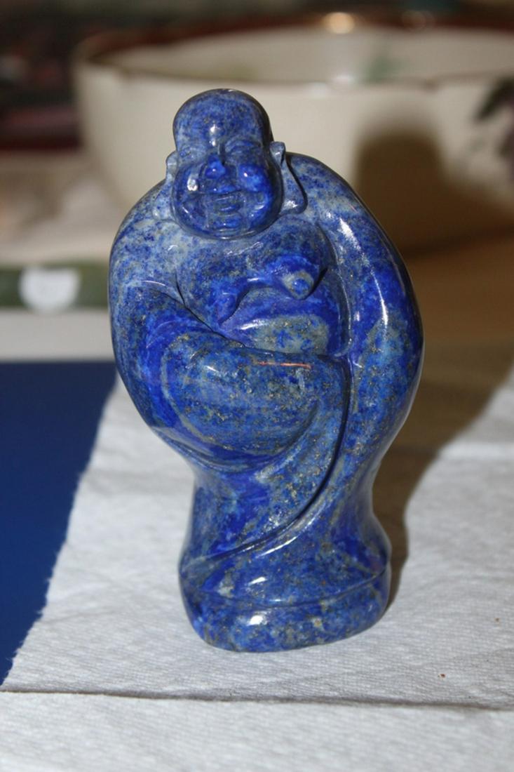 Lapis Lazuli Buddha: 4 1/2" tall.