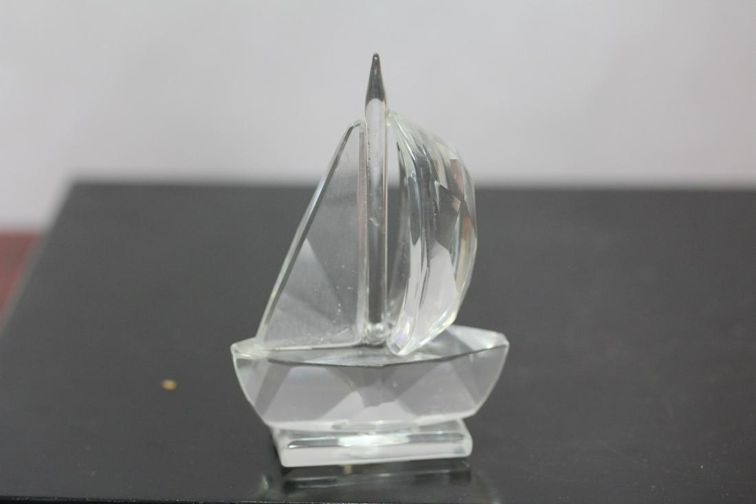 A Small Crystal Ship: 3 1/2" tall