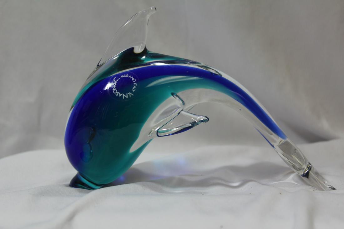 A Murano Dolphin: 6 1/4" long - please note = small chip
