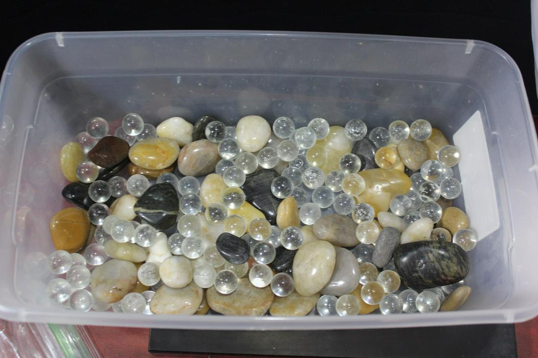 Lot of Marbles, Rocks etc: as shown on photos