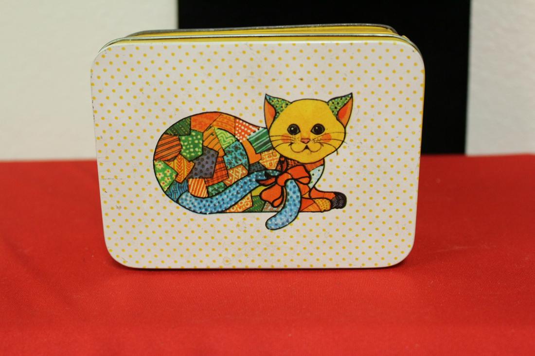 A Metal Tin Box: 2" tall