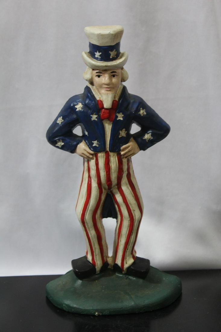 A Cast Iron Uncle Sam: 9 3/4" tall