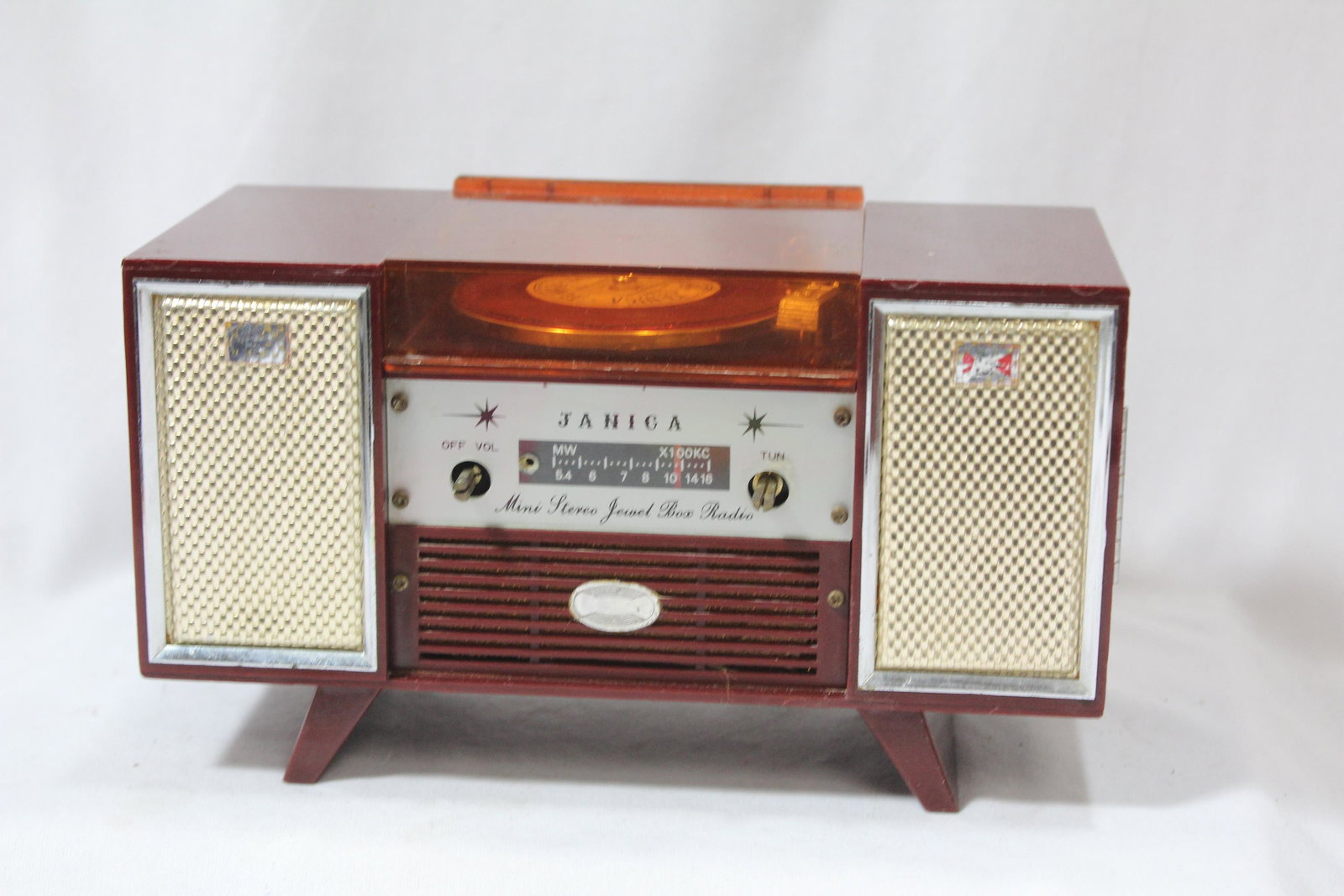 A Music Box: Needs Battery - please note: nobs are missing - 7 1/2" wide