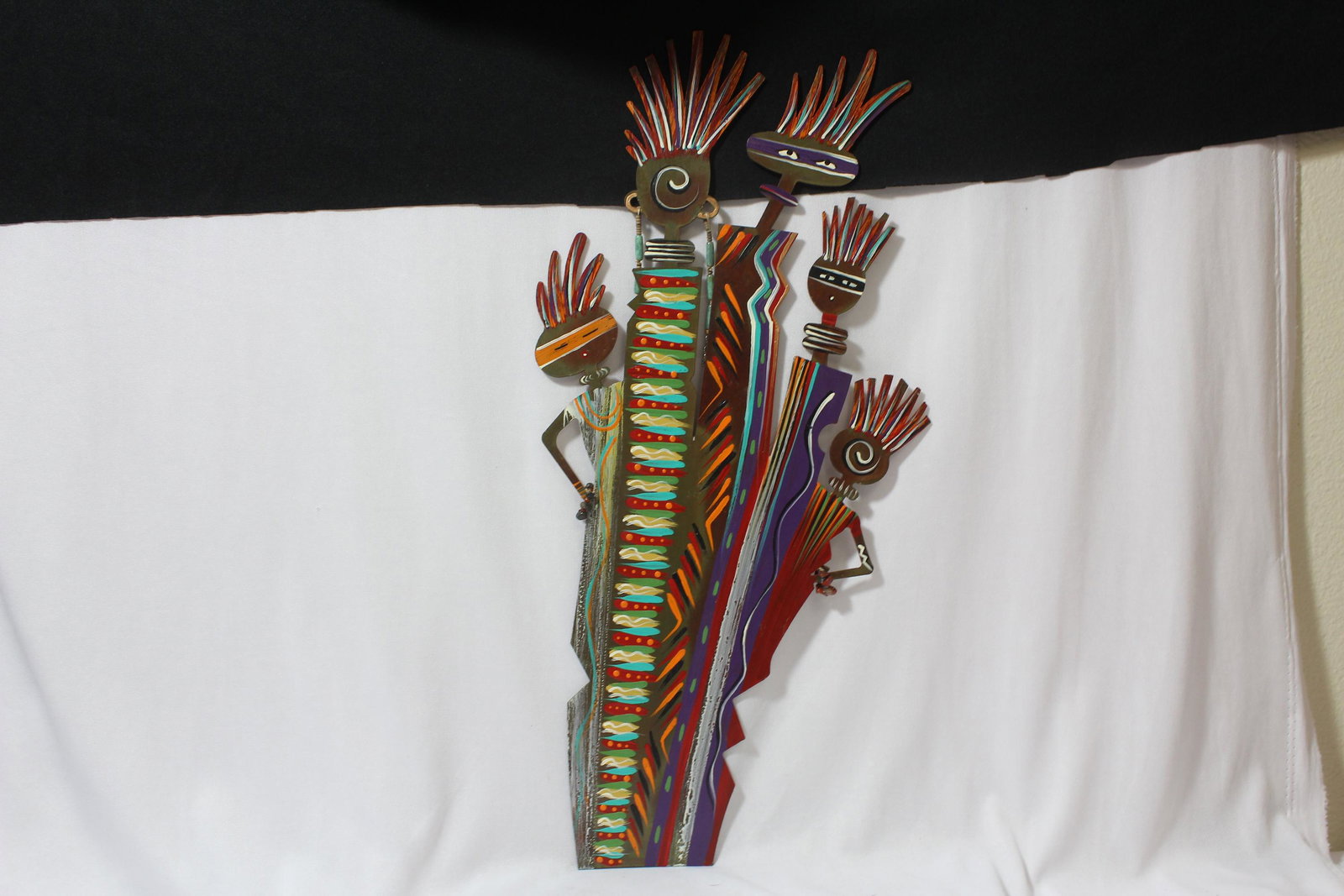 A Signed Metal Wall Hanger: Signed by Robert Shields - 17 3/4" long