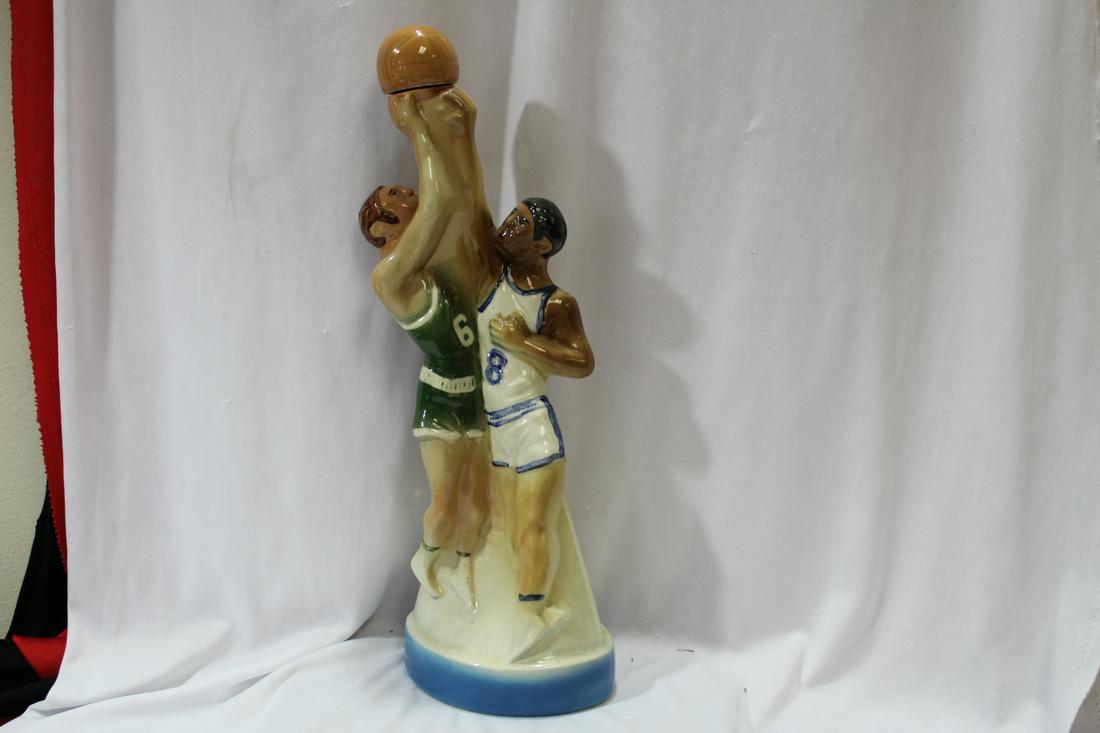 A Heritage Basketball Liquor Bottle: no spirit inside - 15 3/4" tall