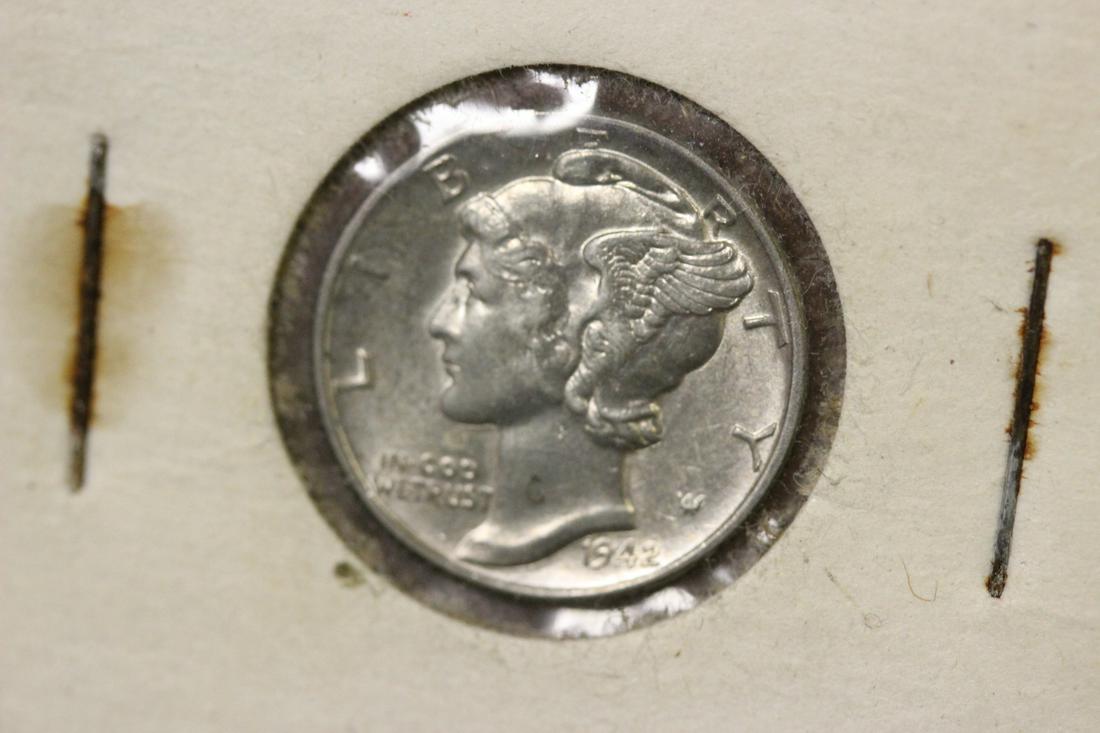 A High Grade 1942-P Mercury Dime: as shown
