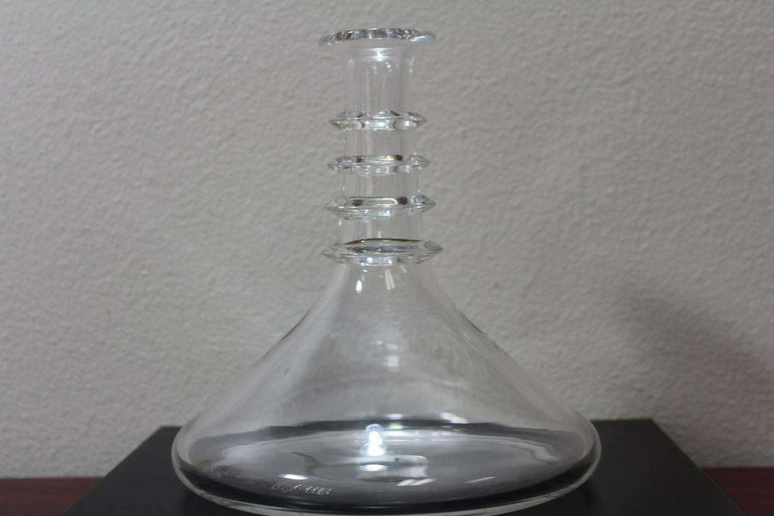 A Signed Steuben Decanter: please note: no stopper - 8" tall