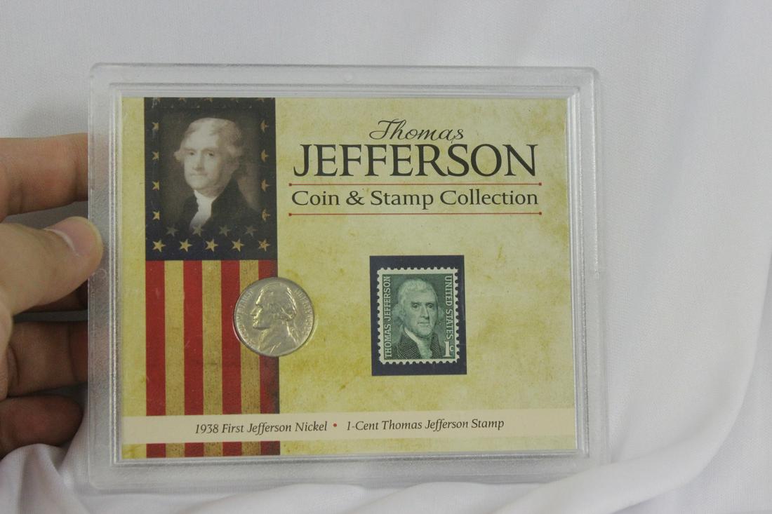 Thomas Jefferson Coin and Stamp Collection: as shown