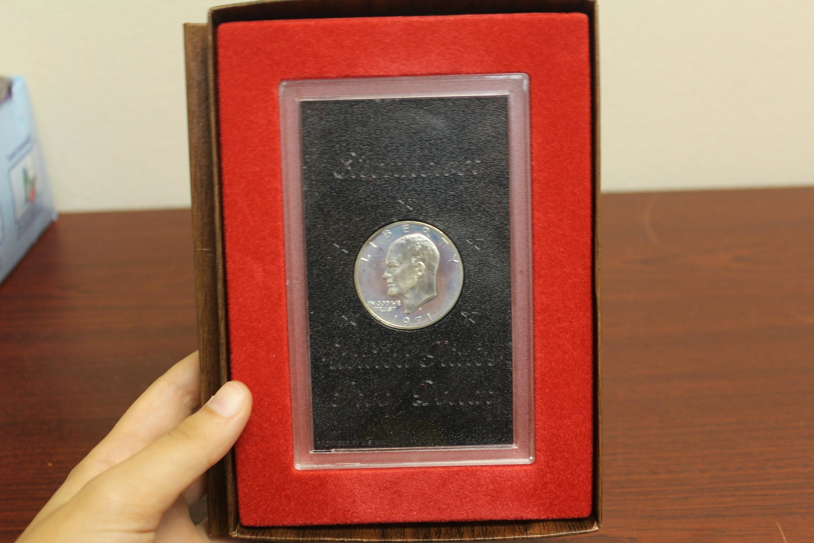 Proof IKE Dollar: cased and boxed