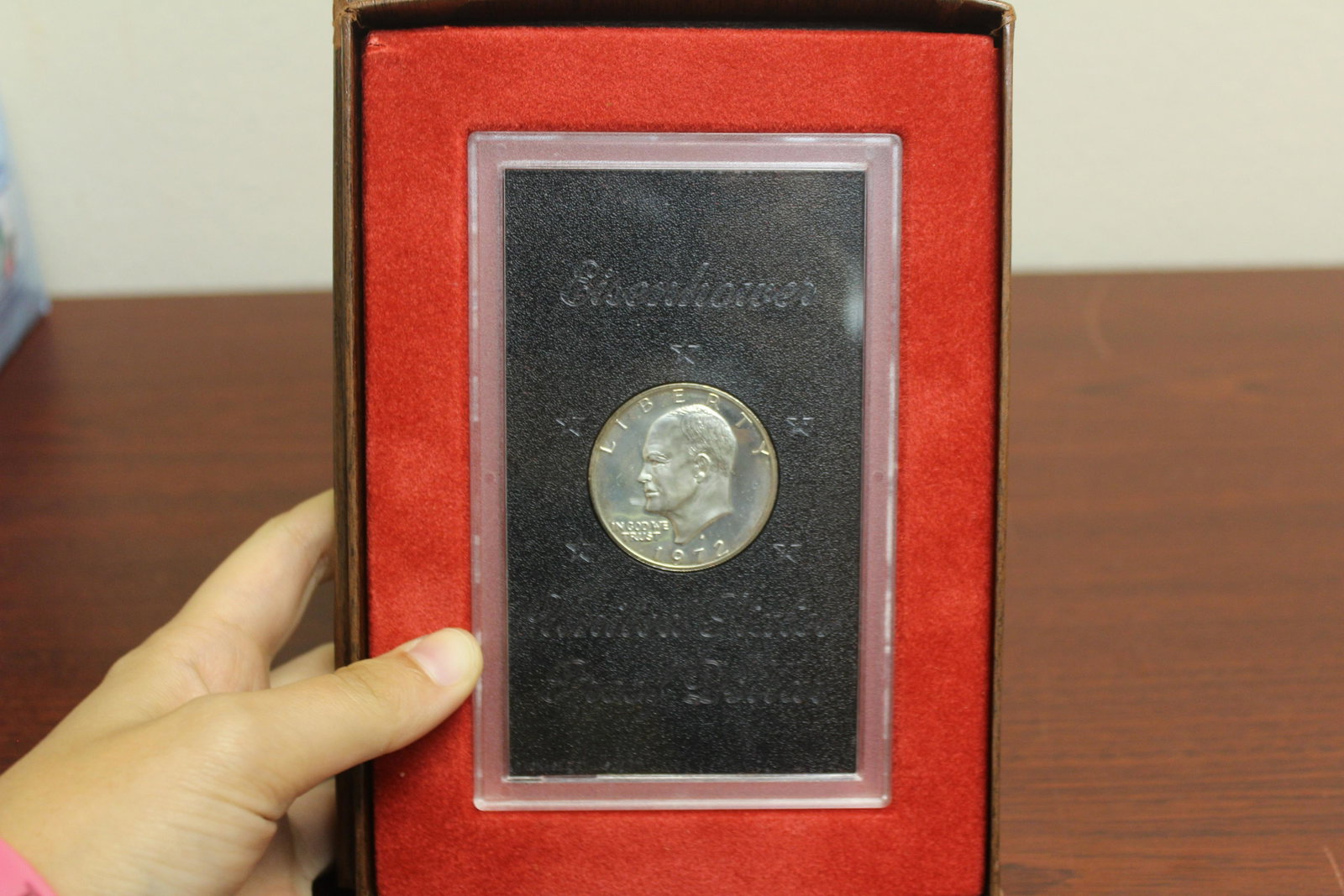 Proof IKE Dollar: cased and boxed