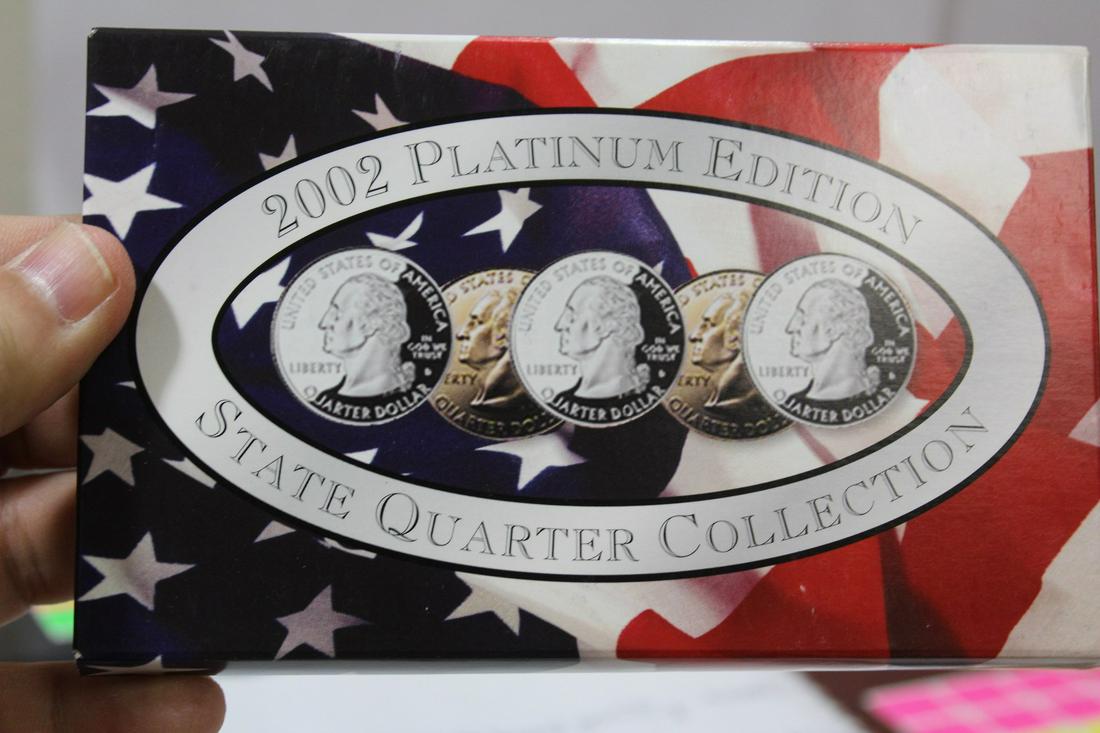 2002 Platinum Quarter Mint Set: as shown