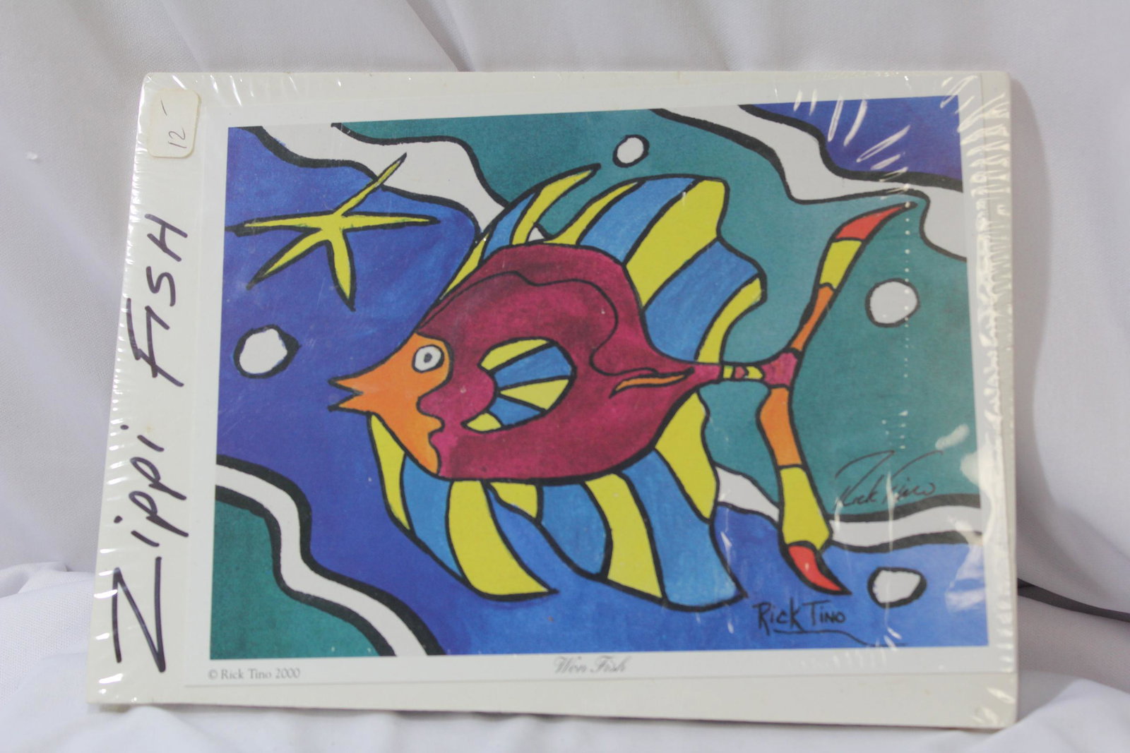 A Signed Rick Tino Zippi Fish Lithograph: 9" x 6 3/4"