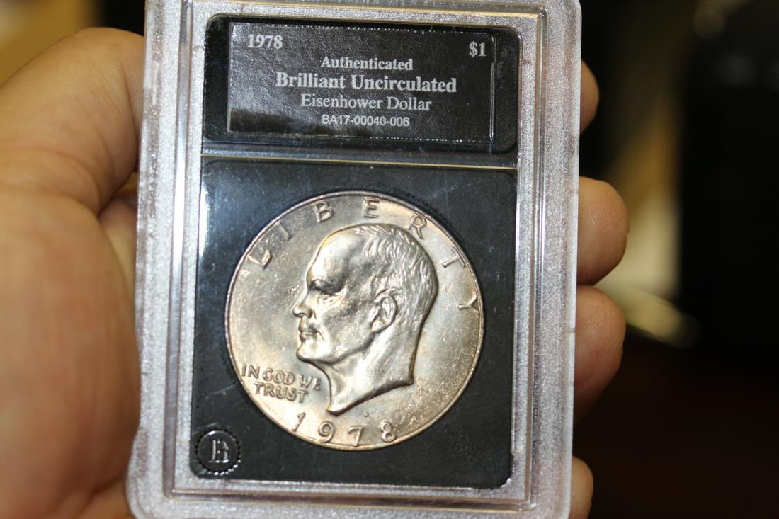 A Slabbed 1978 Ike Dollar: as shown
