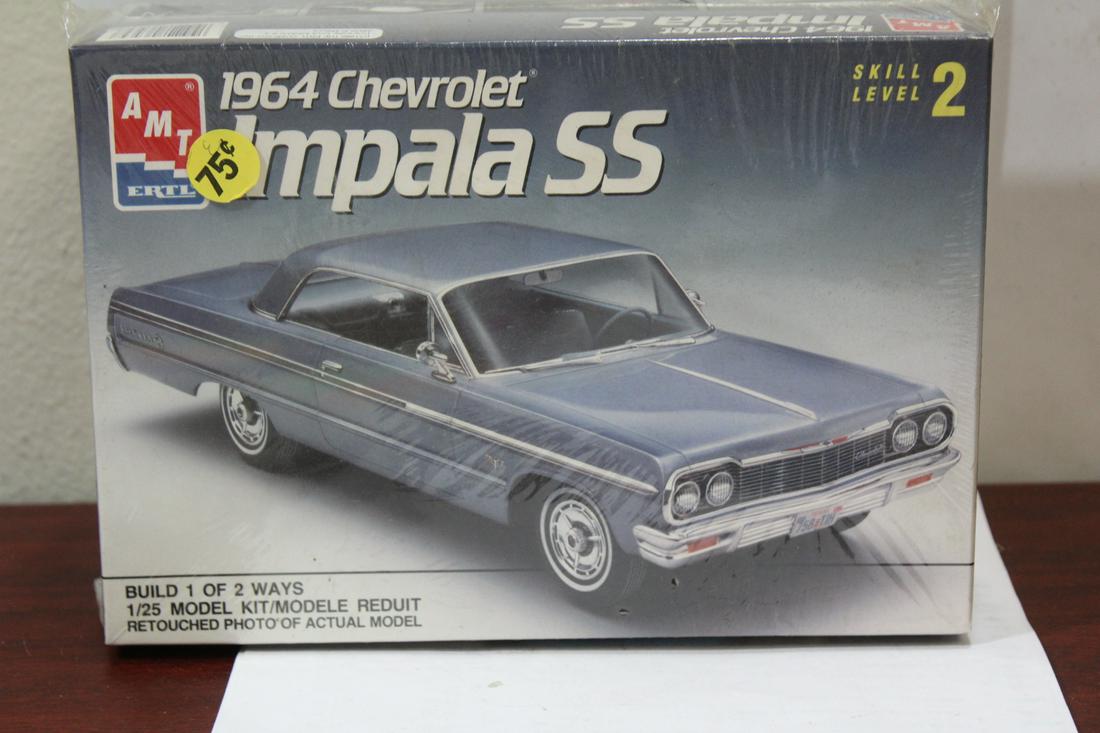 A 1964 Chevrolet Impala SS Model Car Kit: still plastic sealed