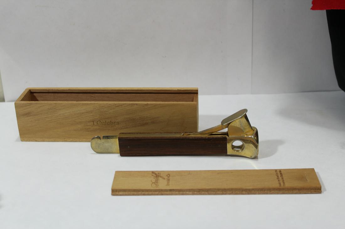 A Boxed Cigar Cutter: 5 3/4" long