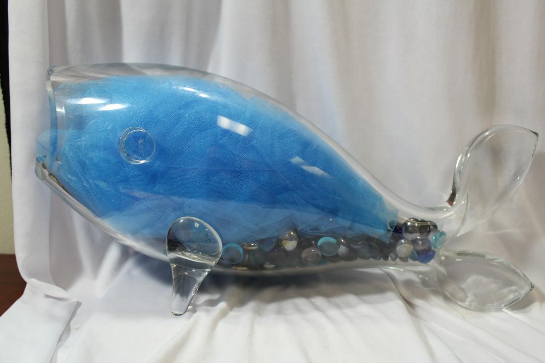 A Blenko? Fish with Marbles: 19 3/4" long