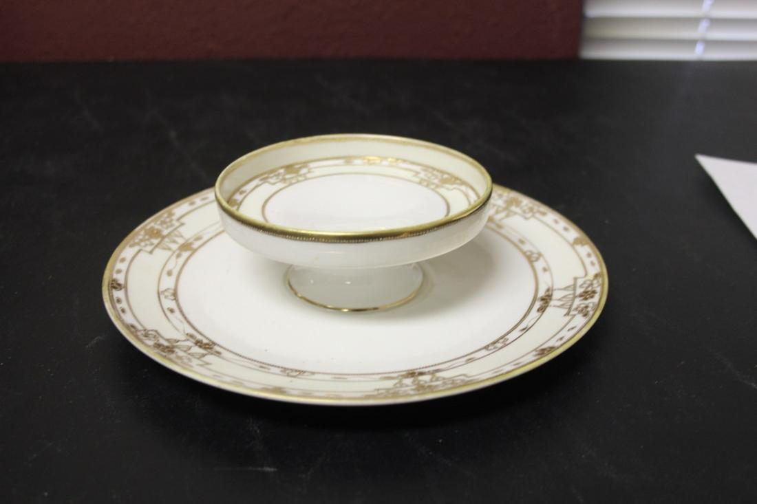 A Porcelain Nippon Two Tier Tray: 8 1/2" in diameter