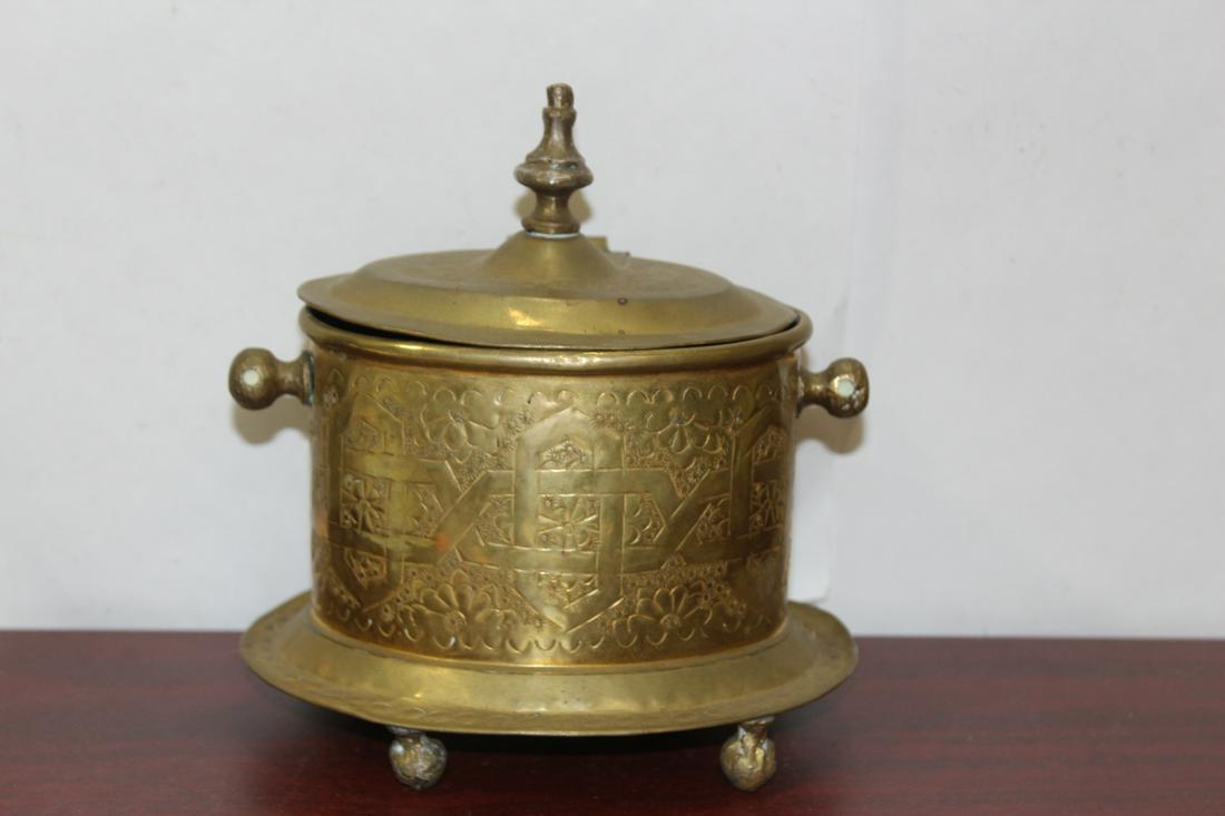 A Brass Box: most likely Middle Eastern - 6" across