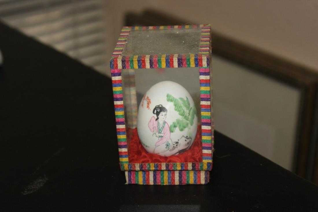 An Oriental Real Egg Inside a Shadow Box: as shown